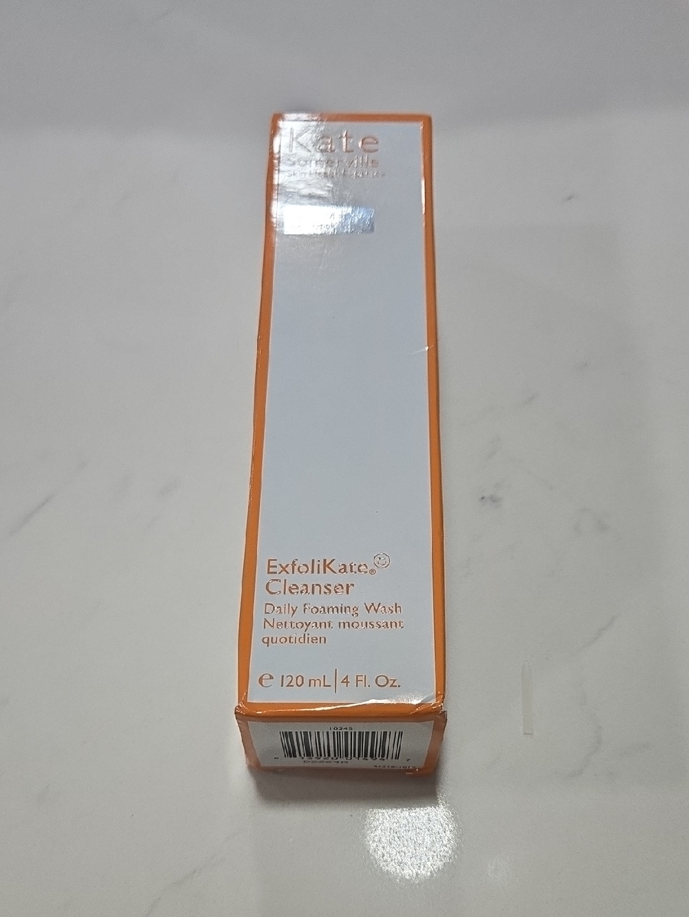 Kate Somerville White with Orange Trim ExfoliKate Cleanser Box